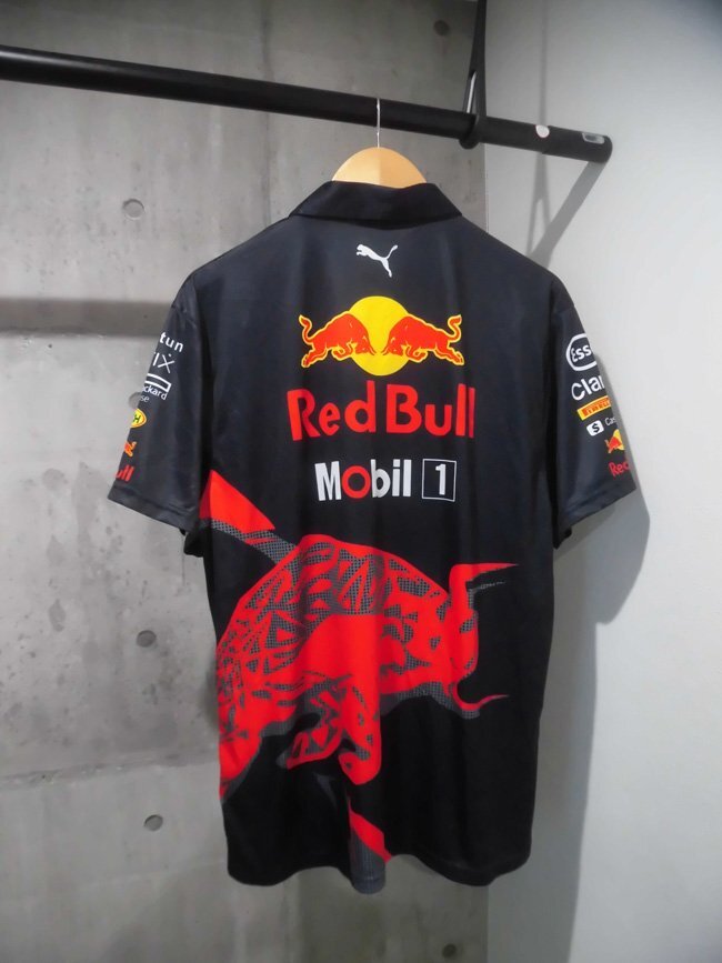PUMAプーマ Red Bull RACING レッドブル レーシング F1チーム ポロシャツ L/Red Bull Racing F1 2022 Team Polo/ORACLE Mobil TAG/程度良好_画像3