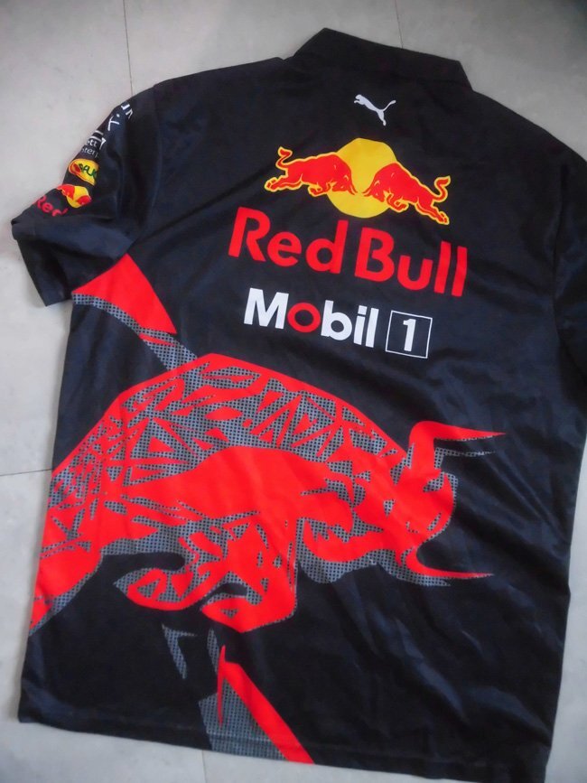 PUMAプーマ Red Bull RACING レッドブル レーシング F1チーム ポロシャツ L/Red Bull Racing F1 2022 Team Polo/ORACLE Mobil TAG/程度良好_画像6