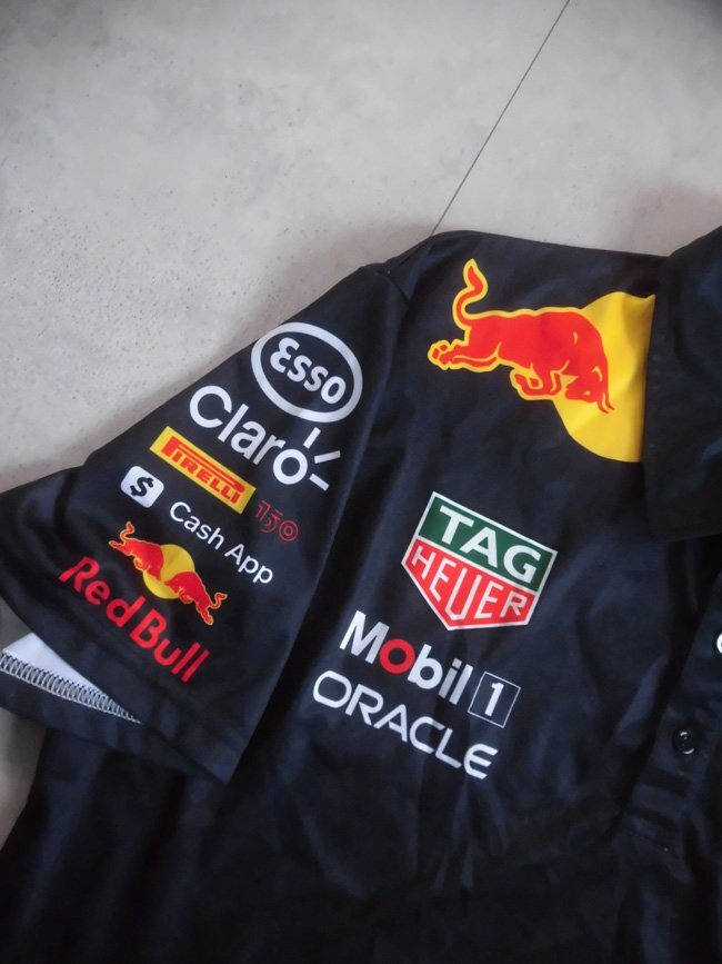 PUMAプーマ Red Bull RACING レッドブル レーシング F1チーム ポロシャツ L/Red Bull Racing F1 2022 Team Polo/ORACLE Mobil TAG/程度良好_画像4