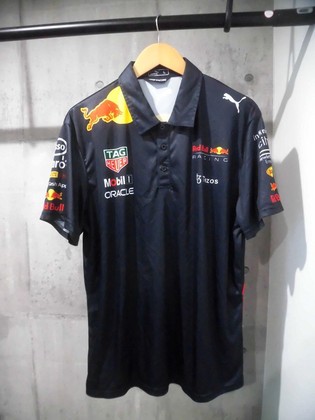 PUMAプーマ Red Bull RACING レッドブル レーシング F1チーム ポロシャツ L/Red Bull Racing F1 2022 Team Polo/ORACLE Mobil TAG/程度良好_画像2