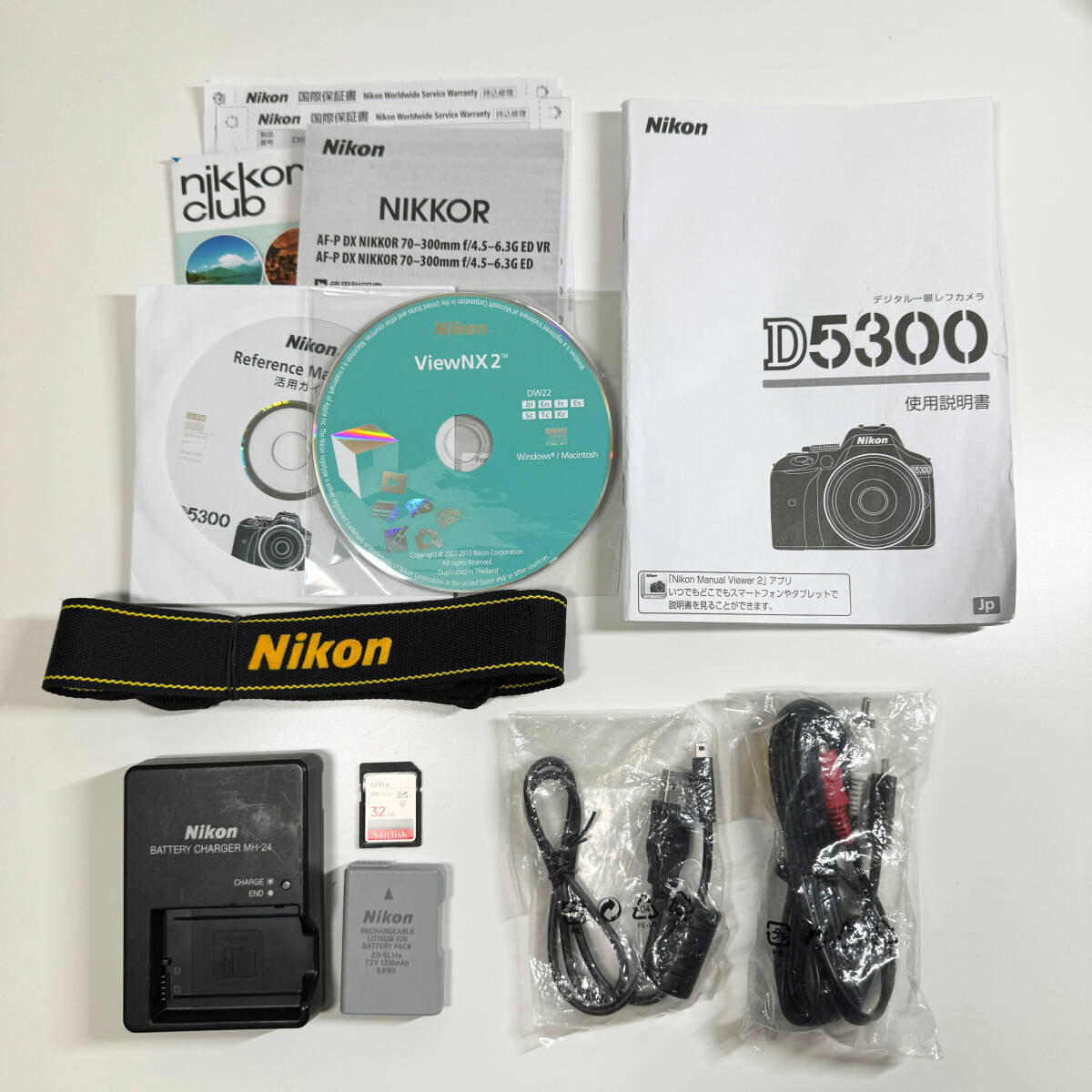 ◆動作確認済み◆ Nikon ニコン カメラ D5300 ダブルズームキット / DX VR AF-P NIKKOR 18-55mm f3.5-5.6G ＋ 70-300mm F4.5-6.3G EDの画像9