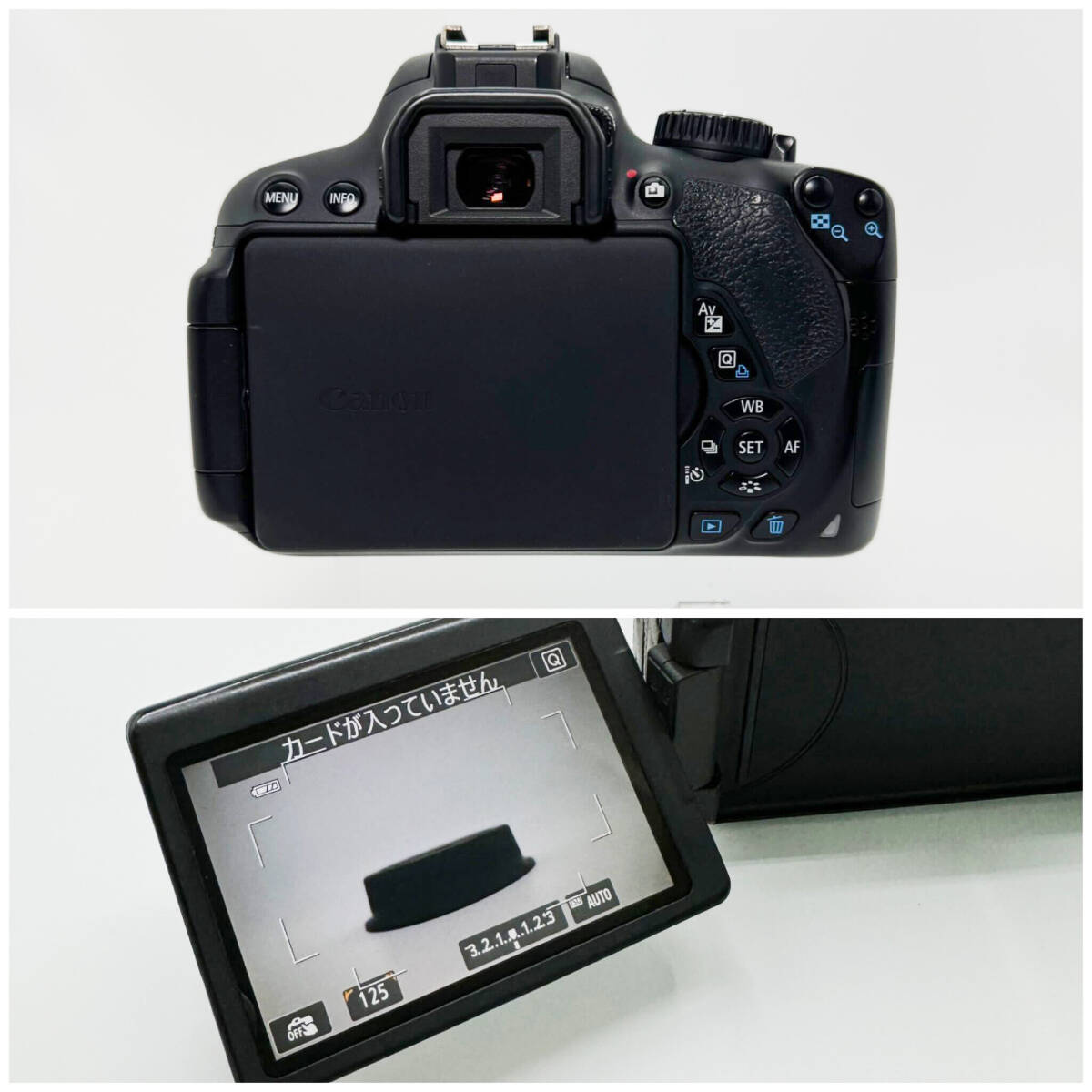 ◆動作確認済み◆ Canon EOS KISS X6i DS126371 ボディ 一眼カメラ バッテリー 充電器 付属 / EF-S 18-55mm F3.5-5.6 IS STM レンズ の画像3