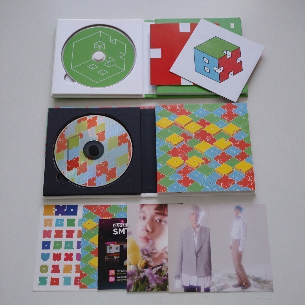 EXO CBX あみだ DVD セルフィーブック 写真集 GIRLS MAGIC FC限定盤 CD HeyMama! BloomingDays ステッカー シウミン ベッキョン チェン_画像9