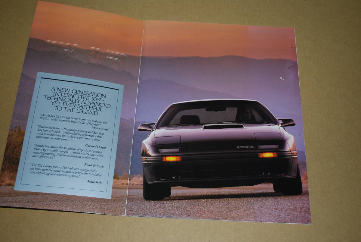 マツダ サバンナ RX-7 FC3S 輸出用カタログ 1986 MAZDA MOTORS OF AMERICA 希少！の画像2