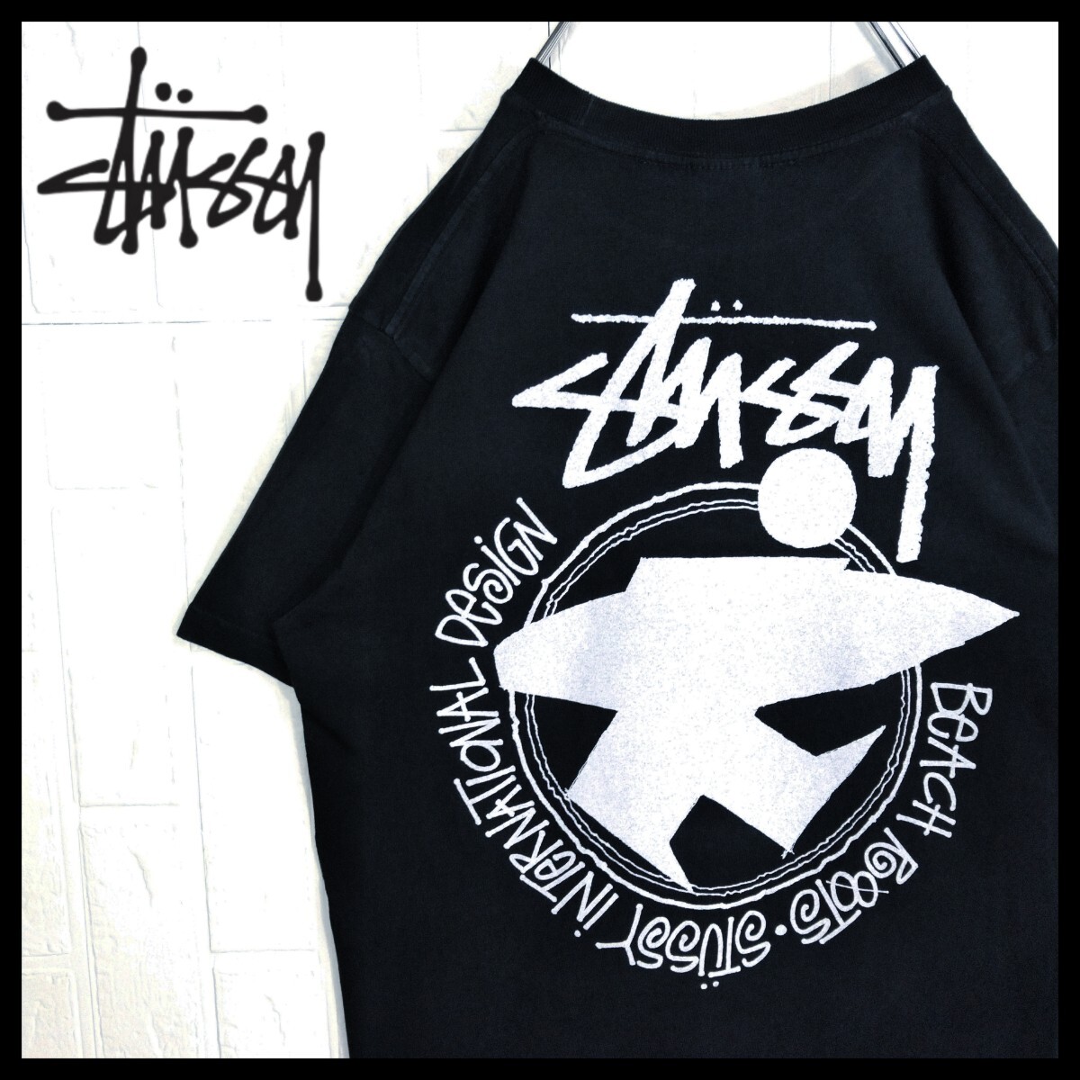 STUSSY/ステューシー》サーフマン バックプリント Tシャツ USA製 STUSSY/ステューシー》サーフマン バックプリント Tシャツ USA製