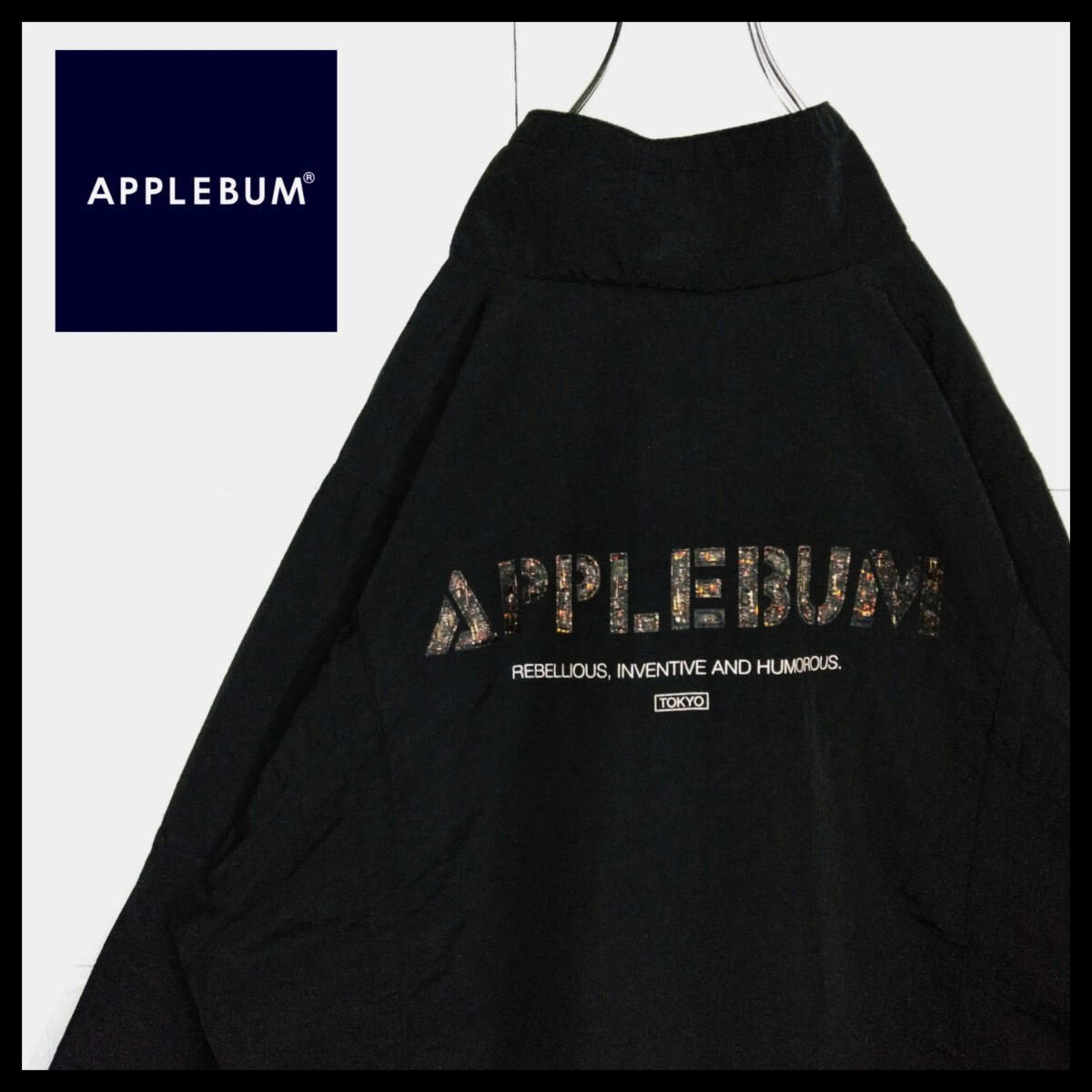 《APPLEBUM》ボックスロゴ　バビロンビュー　夜景　トラックジャケット_画像1