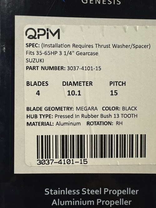  Toro - ring also optimum! super low speed direction. 4 sheets propeller * Suzuki 8~20 horse power for < special size 10 x 5 pitch >