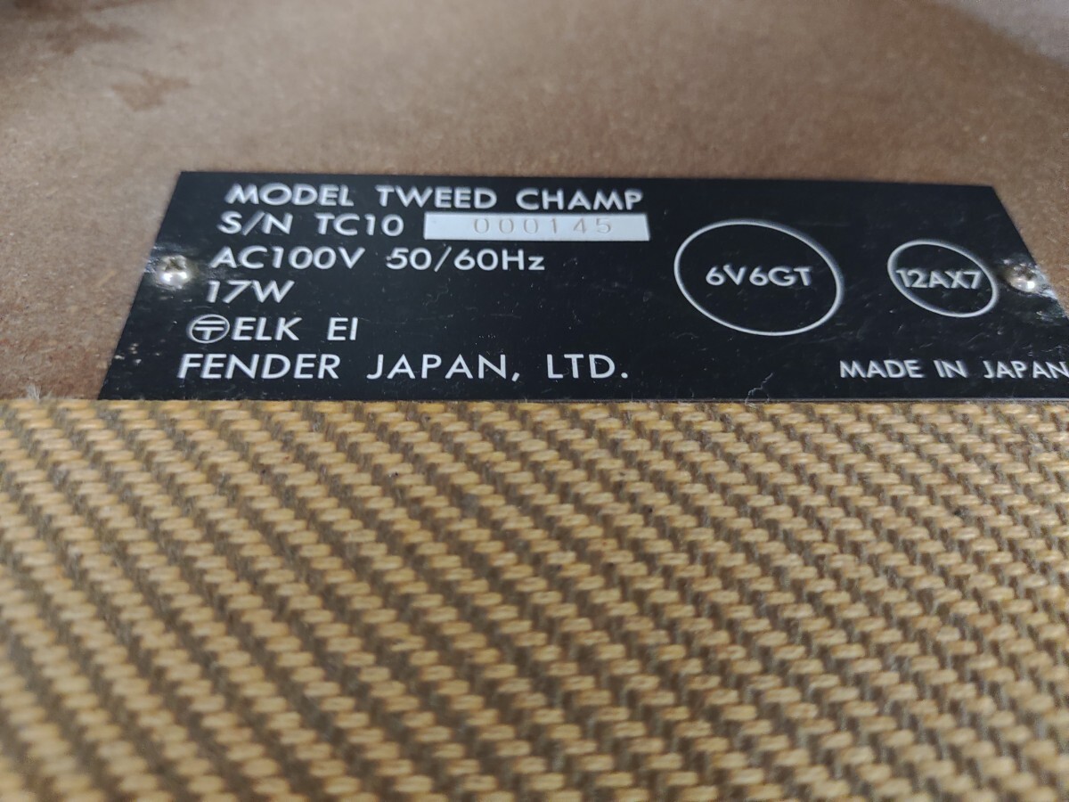 FENDER JAPAN TWEED CHAMP TC -10 真空管ギターアンプの画像8