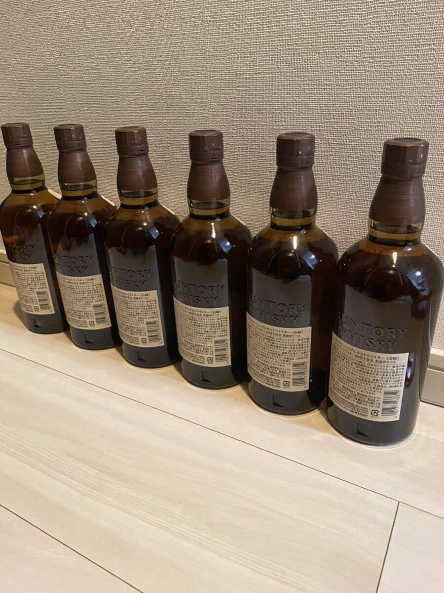 SUNTORY サントリー 山崎 100周年記念ボトル シングルモルト ウイスキー 700ml 43％ 箱無しNV 6本 未開栓 セットの画像2