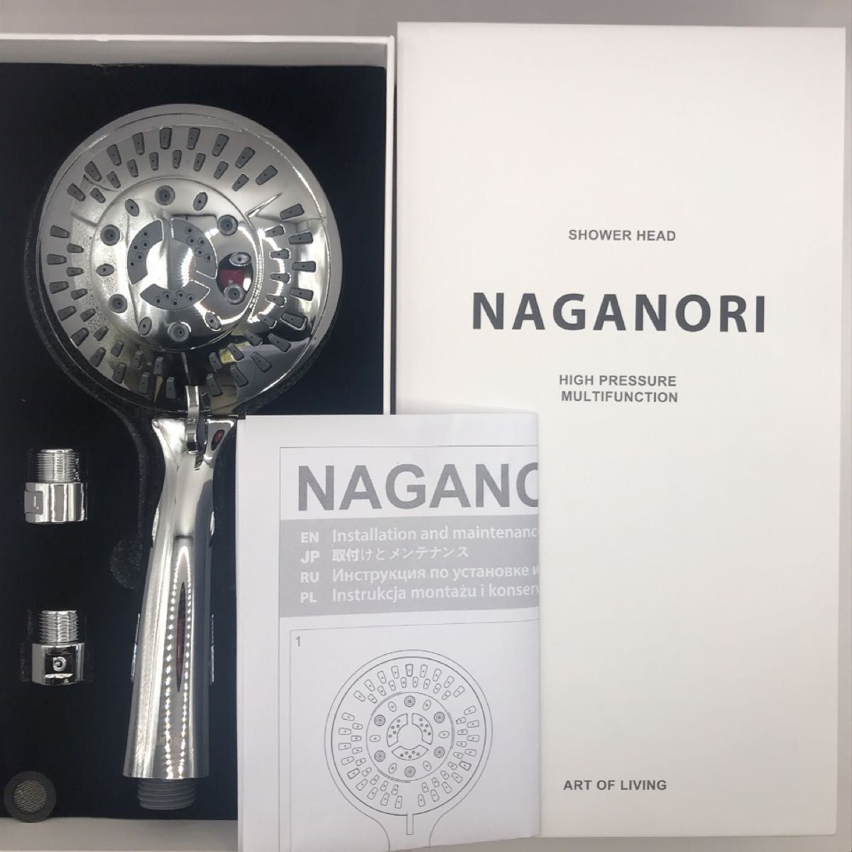 美肌　毛穴　新品　NAGANORI FINE BUBBLE シャワーヘッド マイクロナノバブル　節水　ファインバブル 超極小泡