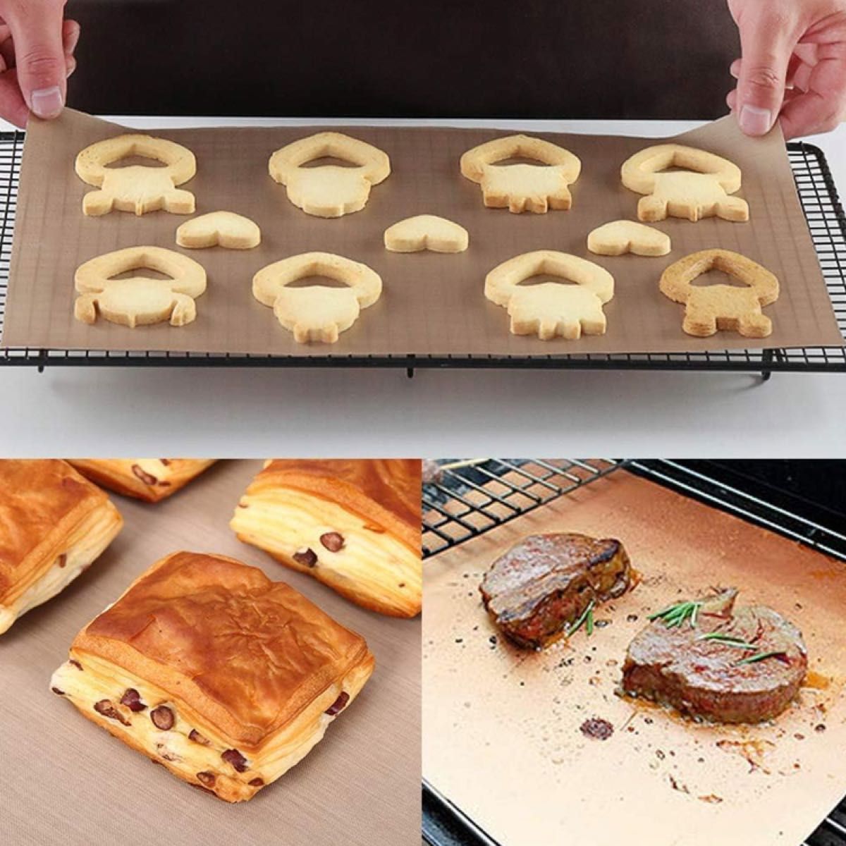 大容量　10枚　新品　繰り返し使える　シルパン　製菓　オーブンマット クッキングシート オーブンシート　クッキー