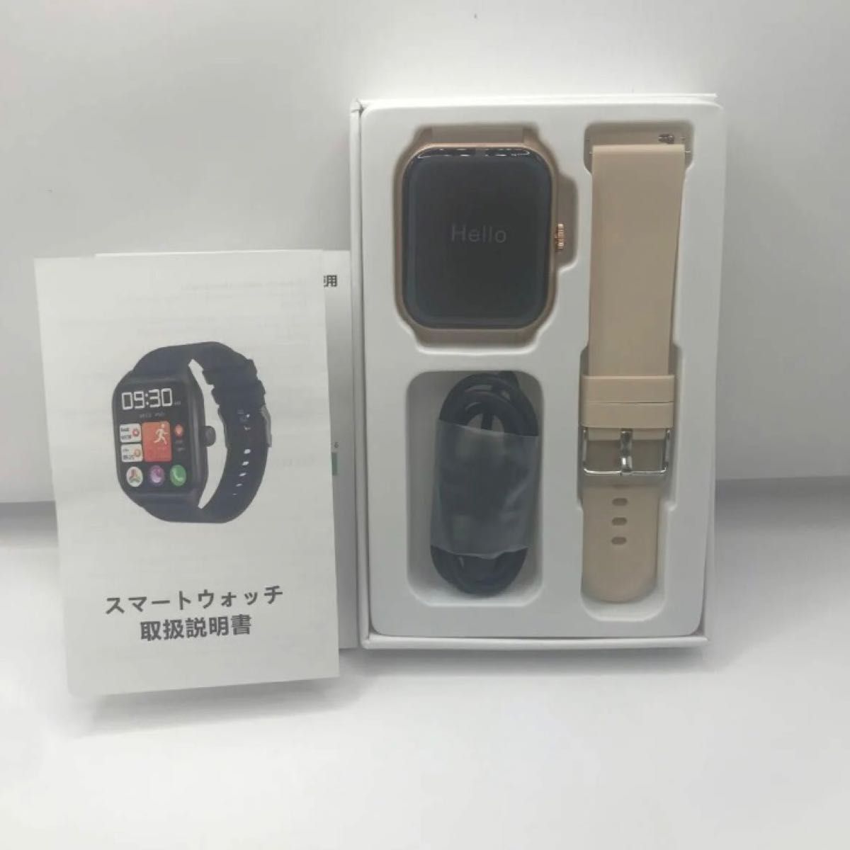 Bluetooth 日本語説明書　通話機能付　スマートウォッチ　iPhone android 心拍 血圧　歩数計 腕時計　スポーツ