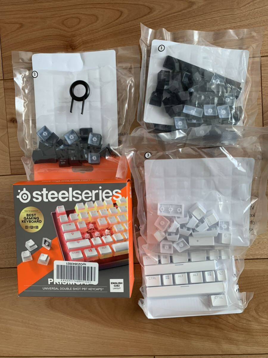 美品 SteelSeries Apex Pro TKL 2023 US配列 ホワイトキーキャップカスタム品 ゲーミングキーボード ラピットトリガー搭載の画像4