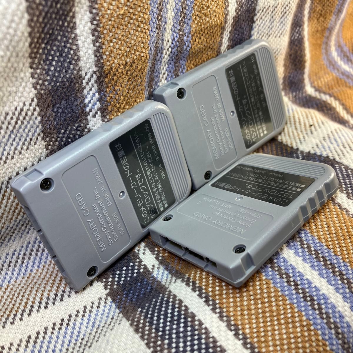 m131 PS1メモリーカード15ブロック 3個 ソニー純正 動作確認初期化済 プレイステーション SONY