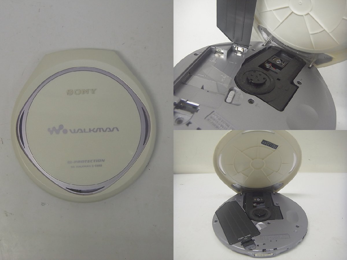 6■/Zこ7719 SONY ソニー CD WALKMAN CDウォークマン D-EJ1000、D-EJ855、D-E888、D-NE241 通電〇 動作未確認 ジャンク 4個セット 保証無の画像6