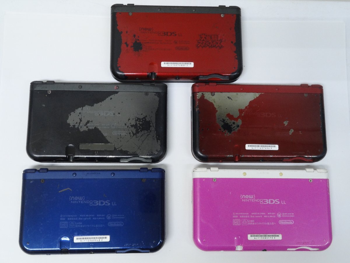 6■/Zこ7818 任天堂 new NINTENDO 3DSLL newニンテンドー3DS LL 本体 訳ありジャンク 5台セット / RED-001 / 保証無の画像10