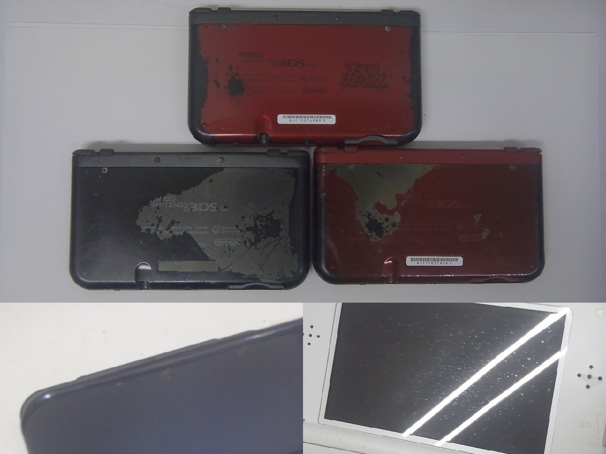6■/Zこ7818 任天堂 new NINTENDO 3DSLL newニンテンドー3DS LL 本体 訳ありジャンク 5台セット / RED-001 / 保証無の画像7
