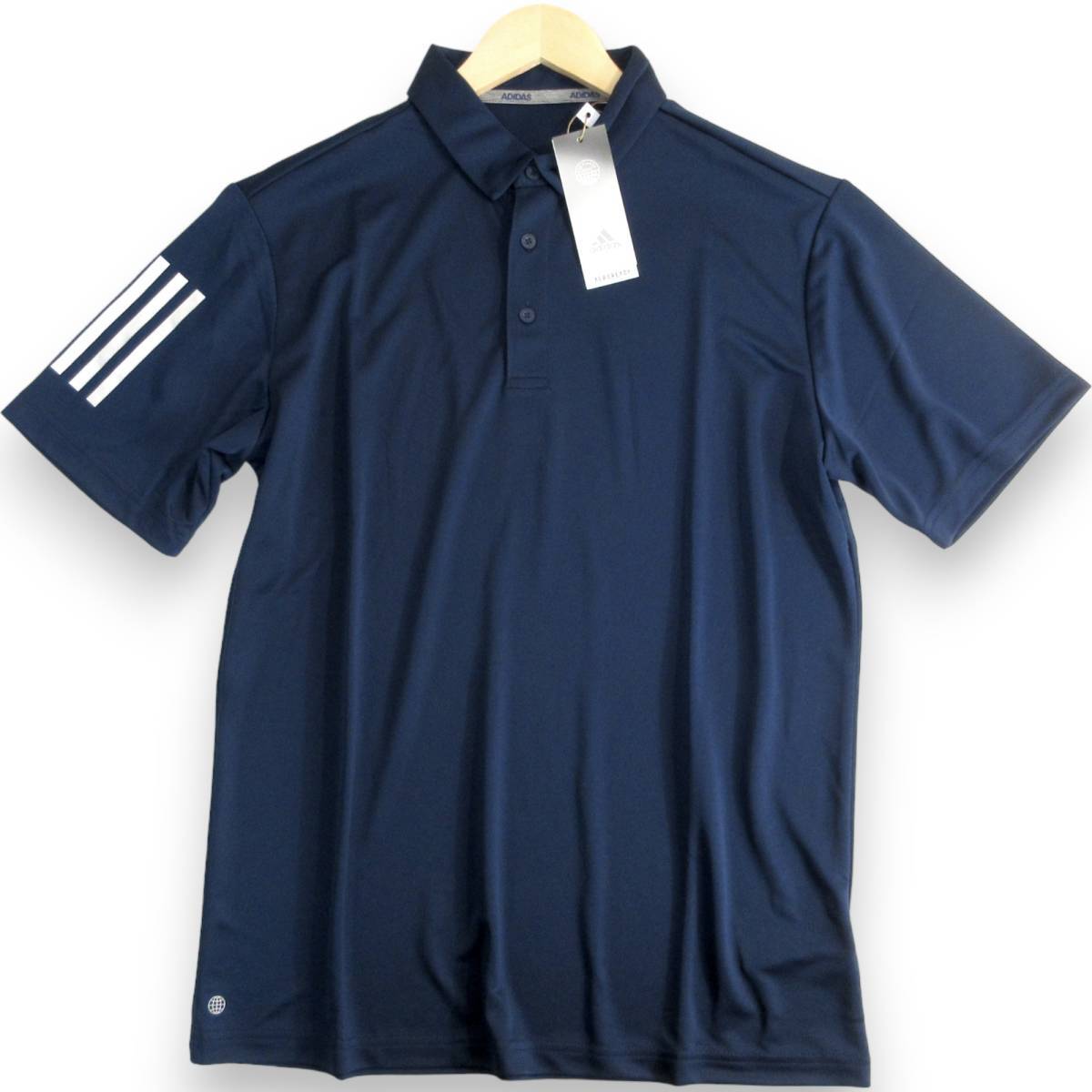 【送料無料】新品◆adidas◆吸汗速乾 AEROREADY 半袖 ポロシャツ O/XL ネイビー◆アディダス ゴルフ HI5609◆aca J1043の画像1