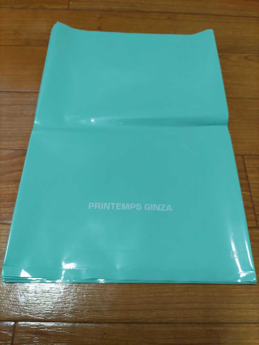 Y848 : プランタン銀座　PRINTEMPS GINZA　ショッパー　マチなし平袋　10枚セット　未使用_画像2