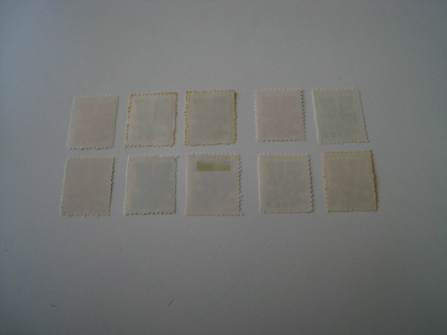 琉球切手 米貨単位暫定 10種完全 未使用の画像2