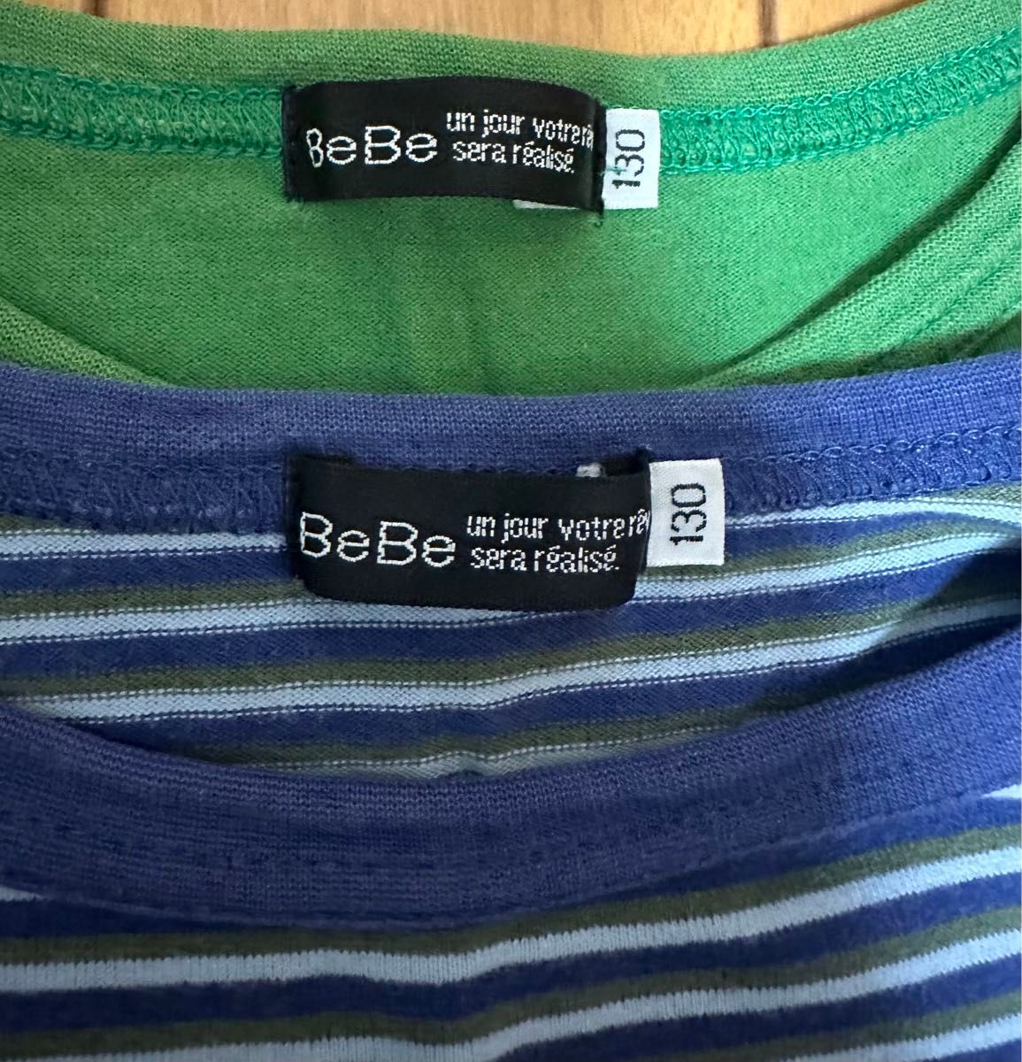 BeBe べべ　カットソー　ロングTシャツ　2枚セット　130 長袖Tシャツ ロンT 長袖 キッズ