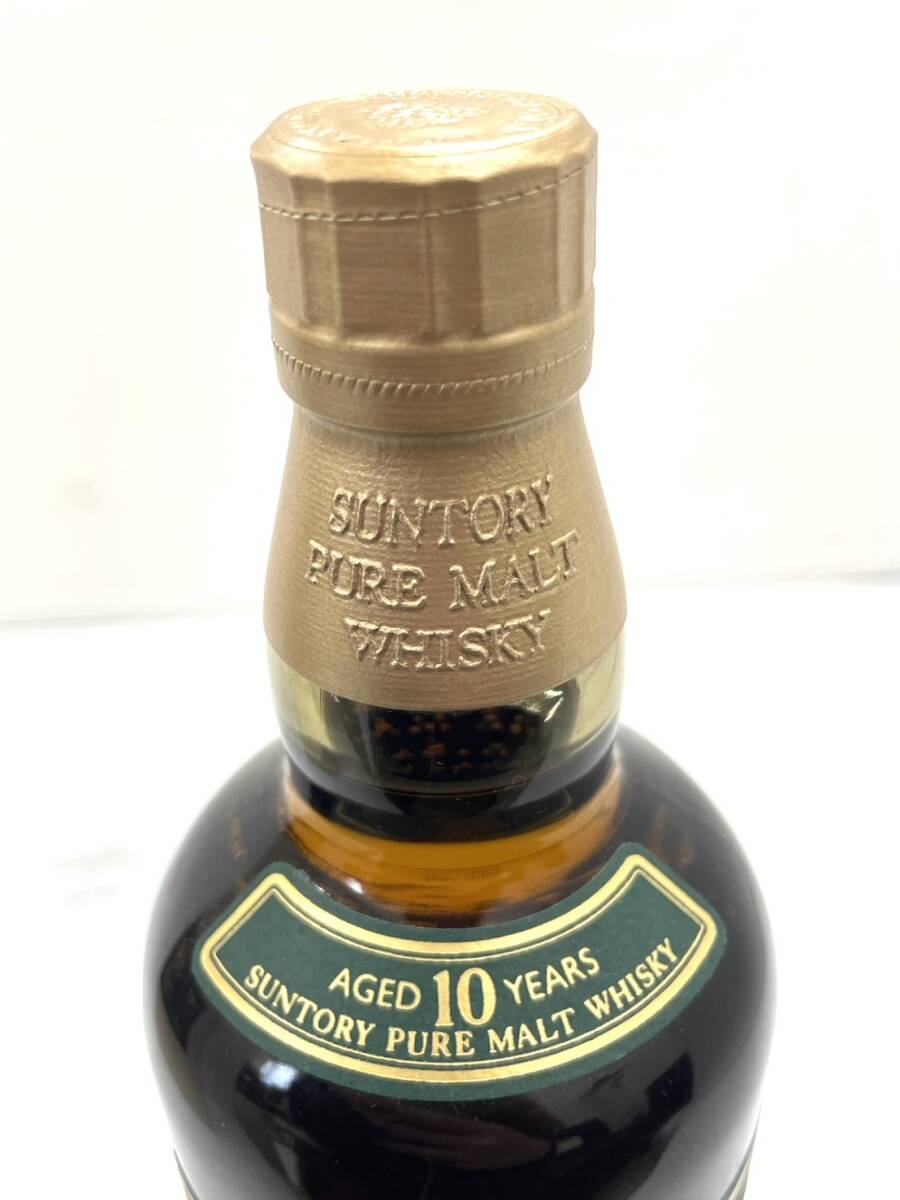 〈お酒〉SUNTORY サントリー ピュアモルトウイスキー 山崎 YAMAZAKI 10年　750ml 40%【中古/現状品/未開栓】004357-②_画像4