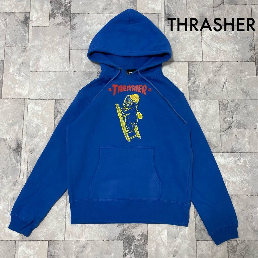 THRASHER スラッシャー sweat hoodie スウェットパーカー アニマル プルオーバー プリントロゴ スケーター ストリート スケボー 玉FL3541_画像1