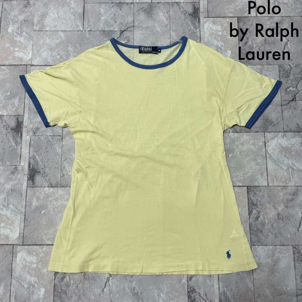 90s Polo by Ralph Lauren Polo Ralph Lauren TEE T-shirt футболка короткий рукав Lynn ga-T вышивка Logo тонкий Acty 21 Vintage шар SS1697