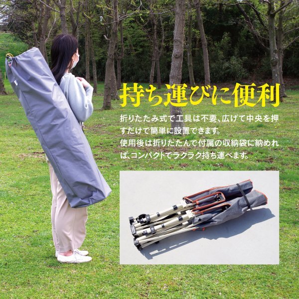 折りたたみ式 アウトドアベッド コット ブルー 専用袋付属 耐荷重150kg ポケット 枕付き アウトドア キャンプ レジャー サマーベッドの画像3