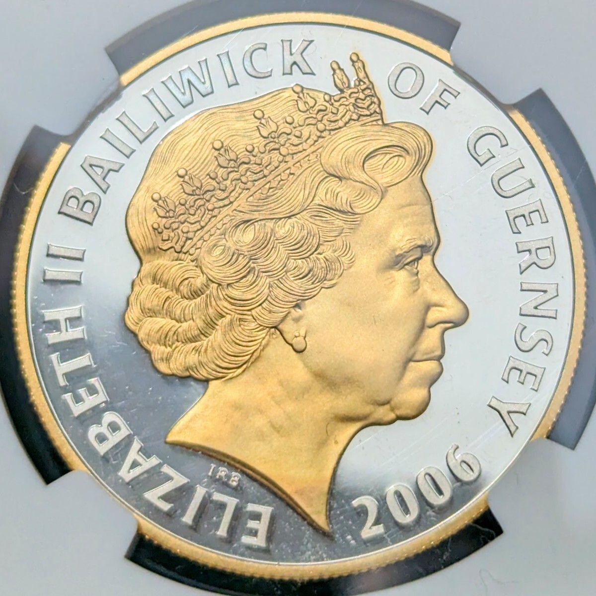 ★1円スタート 世界に2枚 銀貨 2006年 イギリス領ガーンジー エリザベス2世女王80歳誕生記念 鑑定 NGC PF68UC 金貨,銀貨多数出品中の画像4
