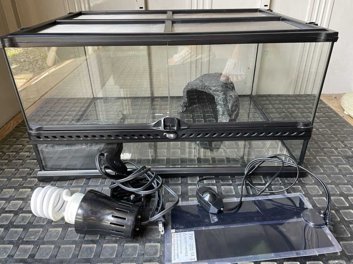  pickup limitation GEX glass terrarium 6030 reptiles cage light heater shell ta- set delivery . possible 