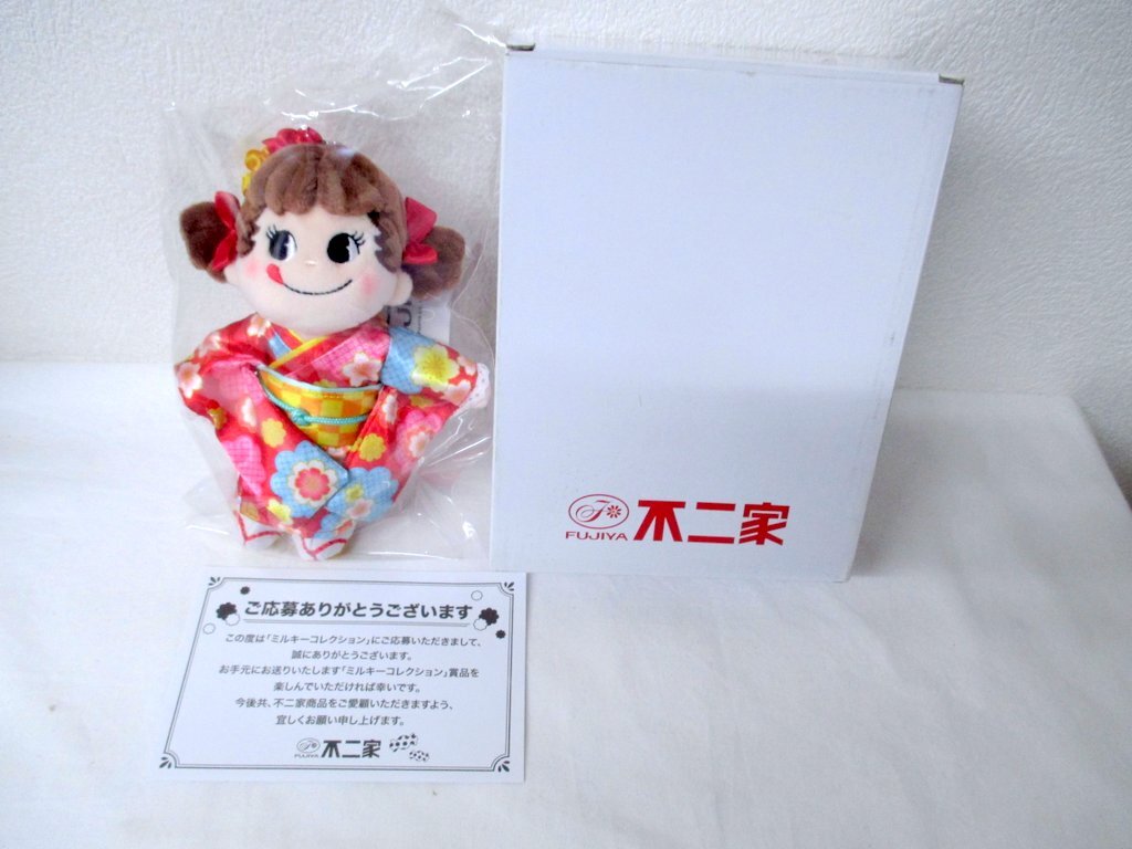 デッドストック 未使用 不二家 ミルキーコレクション 着物 ペコちゃん人形 キャンペーン当選品 FUJIYA Peko 懸賞品の画像1
