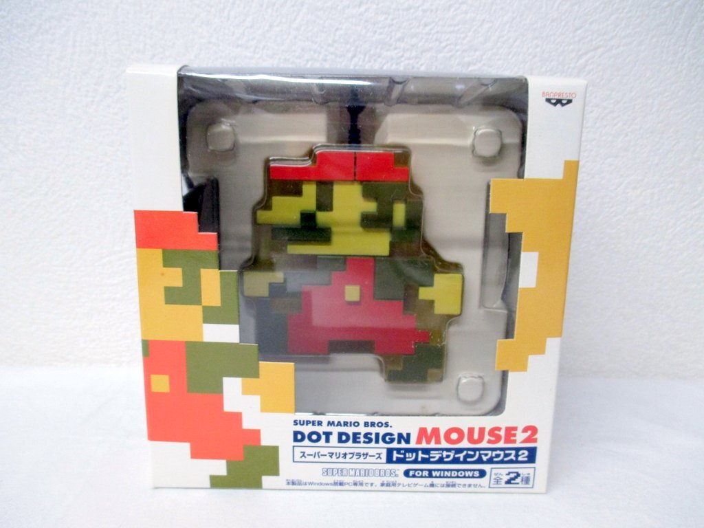 その1 デッドストック 2007 未開封 スーパーマリオブラザーズ ドットデザインマウス マリオ SUPER MARIO DOT DESIGN MOUSE2_画像1
