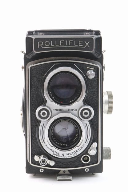 ★1円スタート 売り切り★Rollei/ローライ★ROLLEIFLEX/ローライフレックス 二眼レフフイルムカメラ テッサー 75mm F3.5★レザーケース★AB