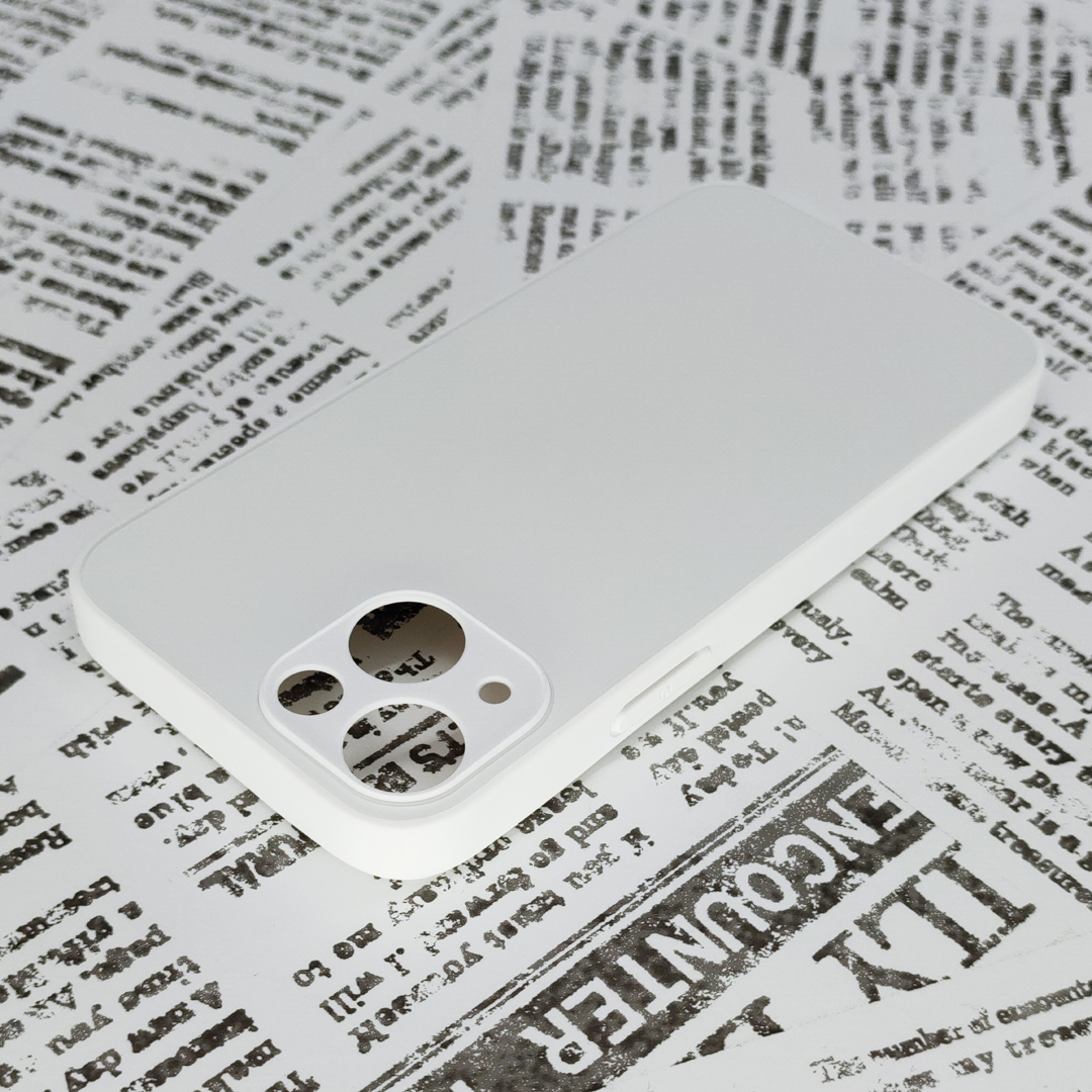 iPhone 13mini ガラス背面シリコンケース [24]ホワイト (5)
