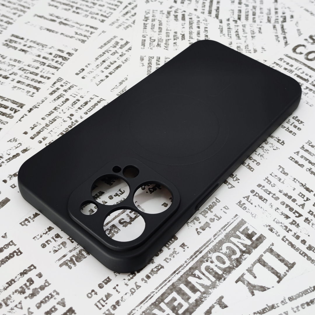 iPhone 13Pro MagSafeシリコンケース [15] ブラック (2)_画像3