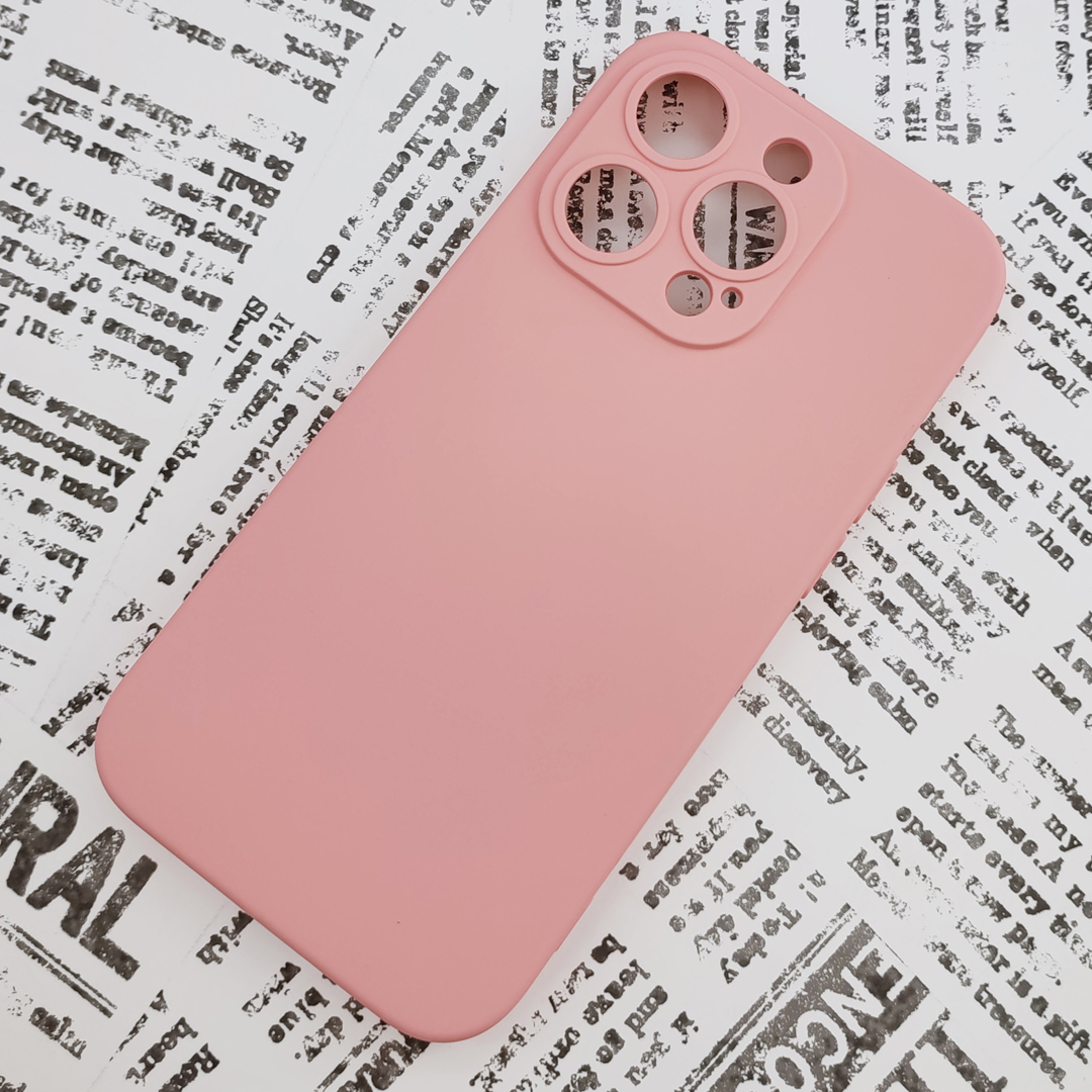 iPhone 14Pro シリコンケース [09] ピンク (2)