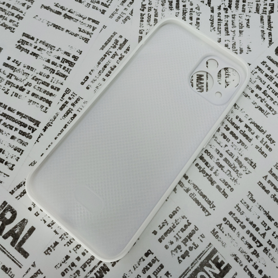 iPhone 14 ガラス背面シリコンケース [24]ホワイト (3)