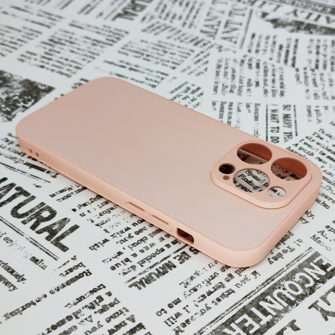 iPhone 14Pro ガラス背面シリコンケース [29]ピンク (3)_画像6