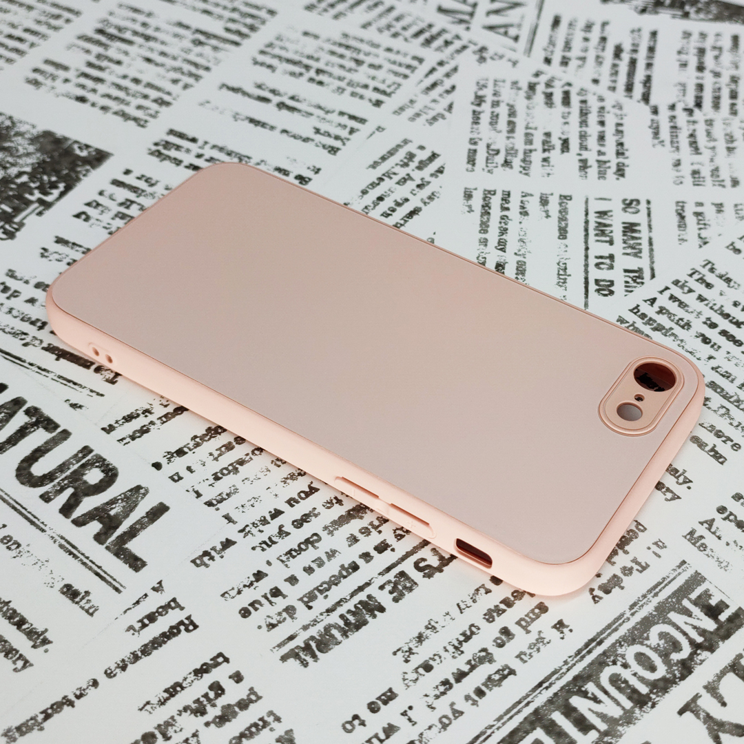 iPhone 7/8/SE ガラス背面シリコンケース [29]ピンク (3)_画像6