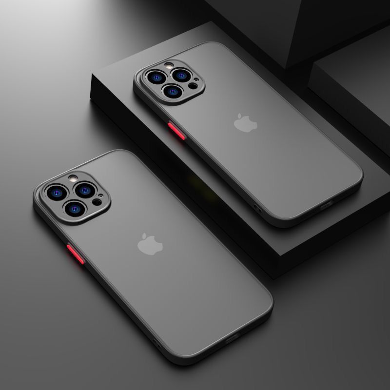 iPhone 12Promax ブルー ケース マット加工 半透明 耐衝撃 カメラ保護 ワイヤレス充電 iPhone12 13 14 Pro max mini Plus ケース カバーの画像3