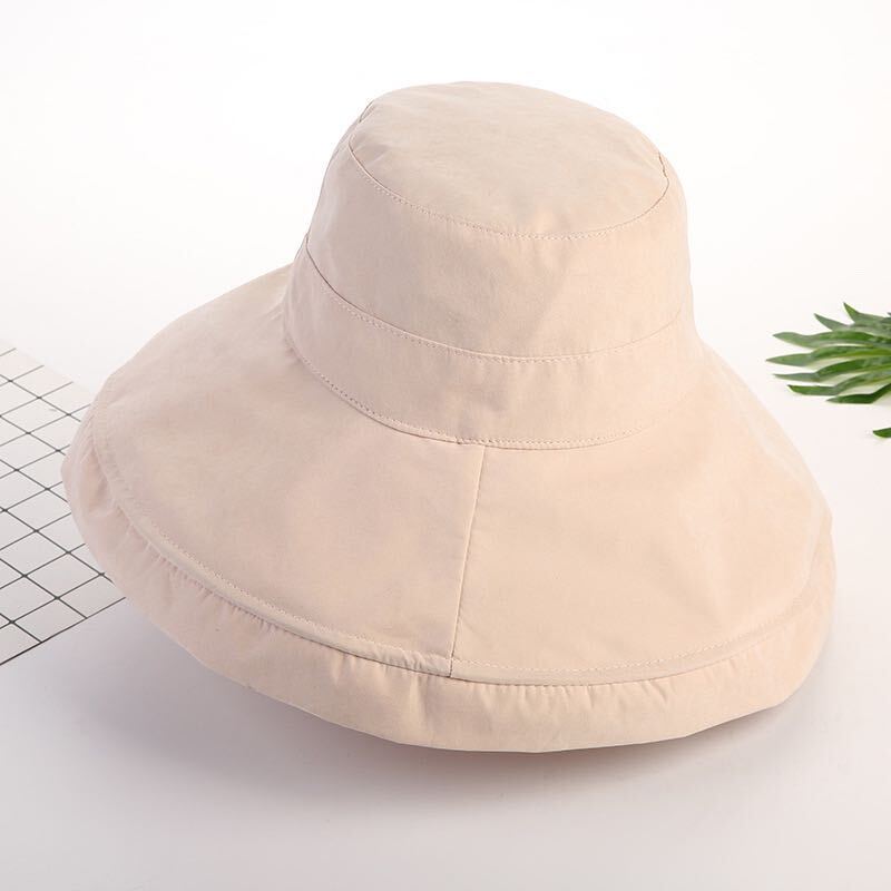 ベージュ　バケットハット UVカット つば広　帽子　日焼け対策 夏 紫外線対策　UVカット帽子 _画像2