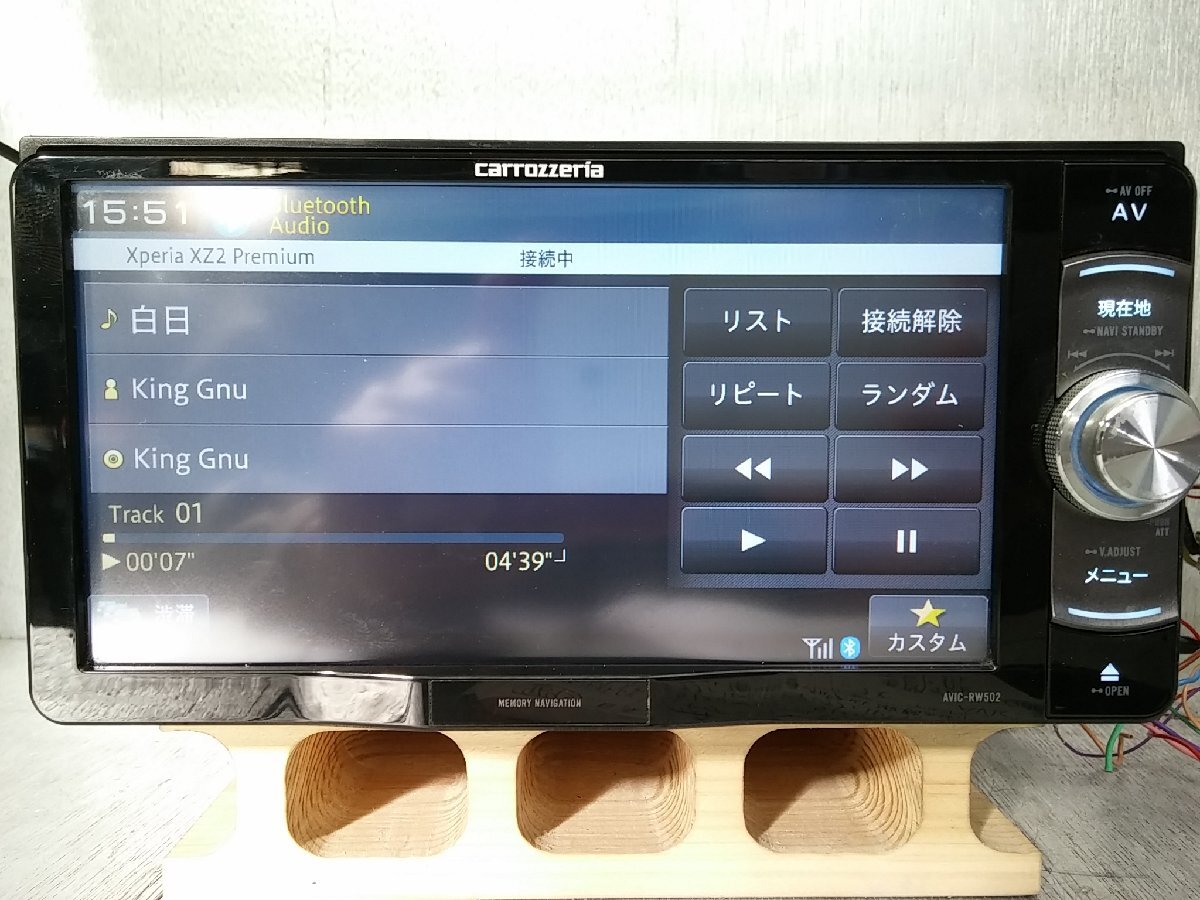 ◆セール■カロッツェリア/楽ナビ●メモリーナビ/中古カーナビ/ワンセグ/ブルートゥース搭載□AVIC-RW502(9694/11K_画像4