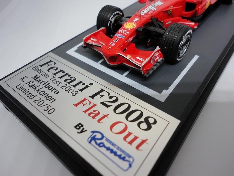 ガレージロム Flat out完成品 フェラーリF2008(バーレーンTest)1/43 ライコネン_画像7