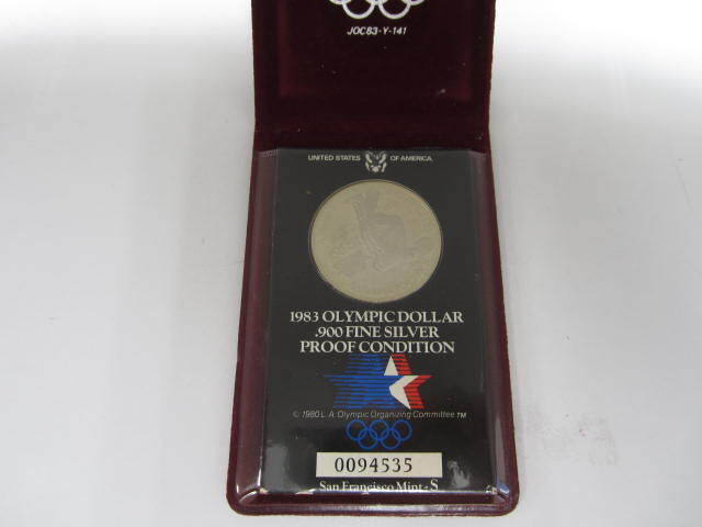 1983年 ロサンゼルスオリンピック プルーフコイン 記念硬貨 記念銀貨 現状品の画像3
