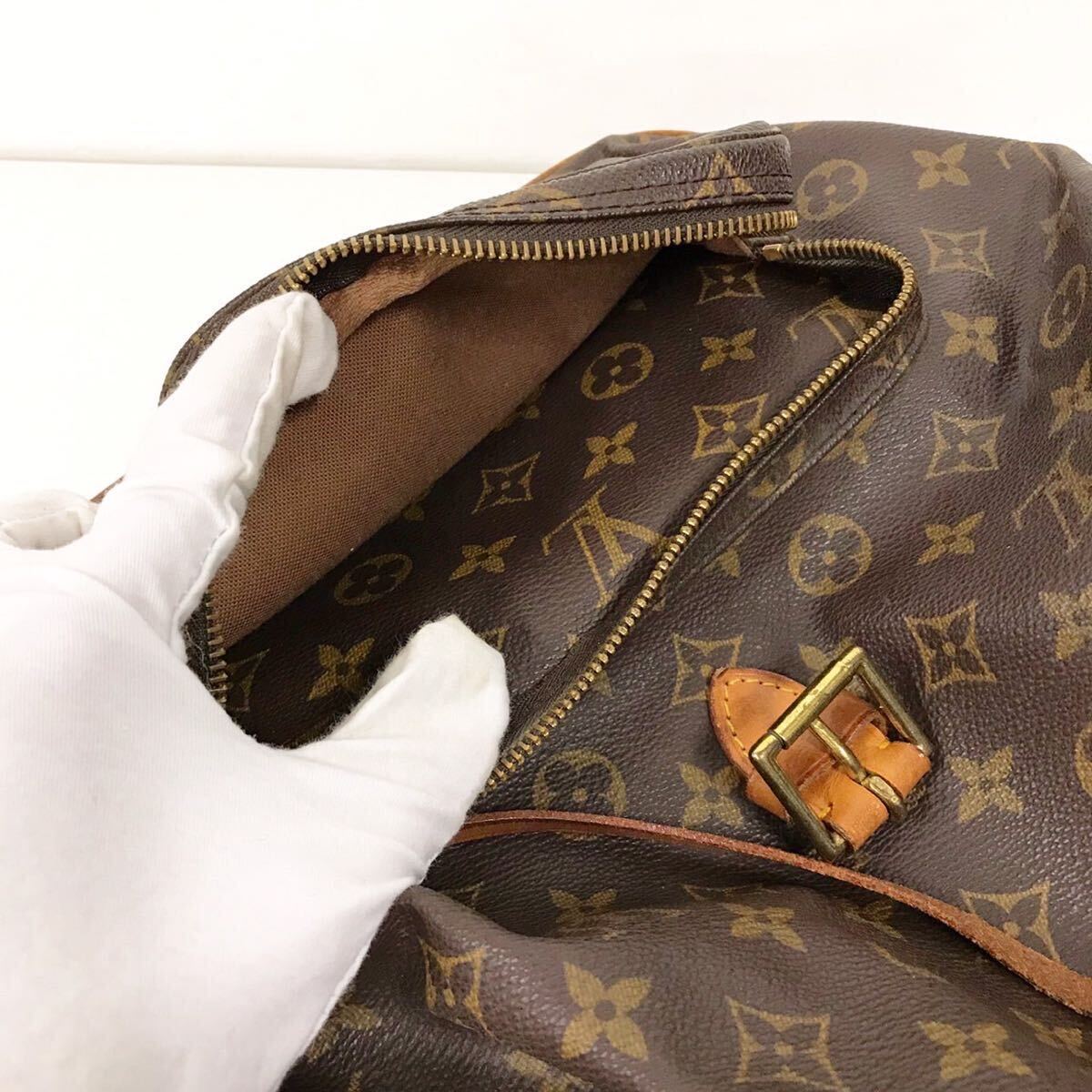 LOUIS VUITTON ルイヴィトン M51136 モノグラム モンスリ MM リュック バッグ ブラウン系【NK5800】_画像5