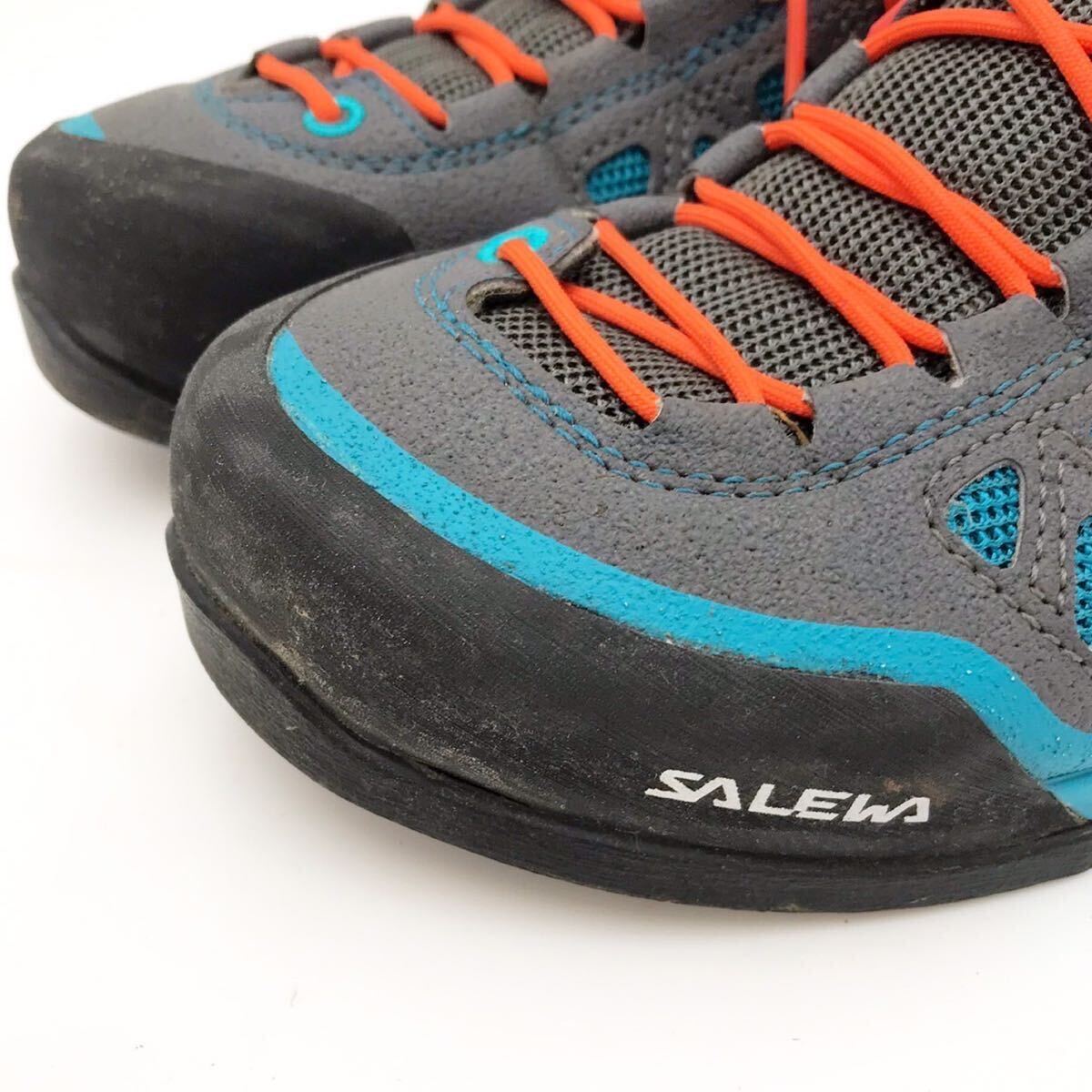 SALEWA サレワ ゴアテック トレッキングシューズ シューズ スニーカー 靴 ブーツ ハイキング オレンジ ブルー ブラック 24cm【NK5896】_画像9