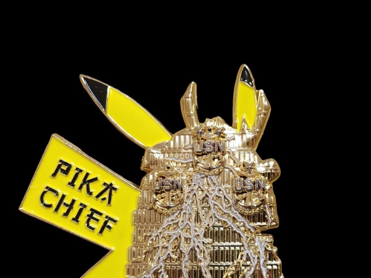米軍 チャレンジコイン ポケモン 実物 米海軍 侍ピカチュウ チャレンジコイン アメリカ海軍 前線