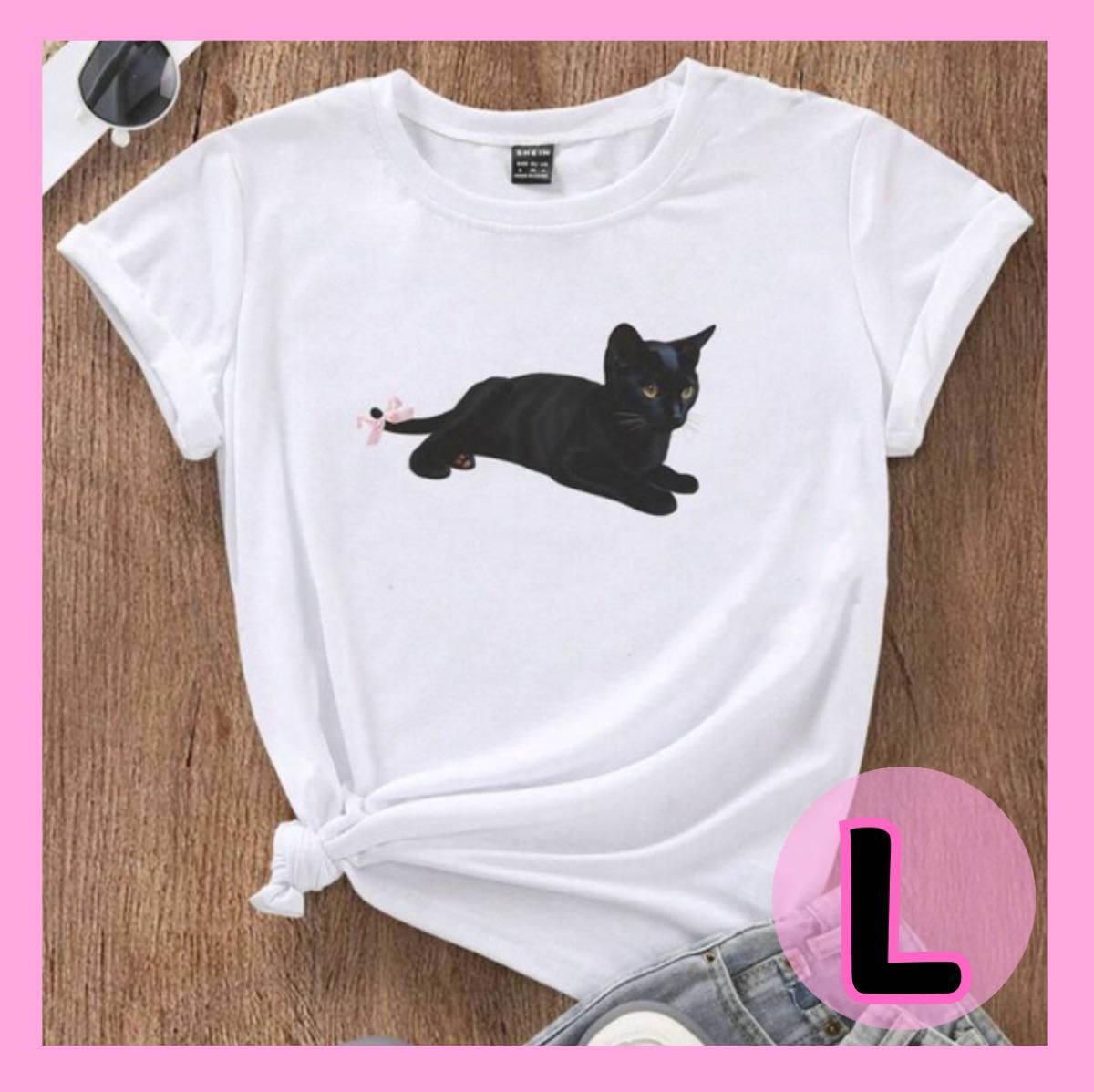 ネコ Tシャツ 猫柄 ネコグッズ ねこ Tシャツ ホワイト かわいい  ネコ好き