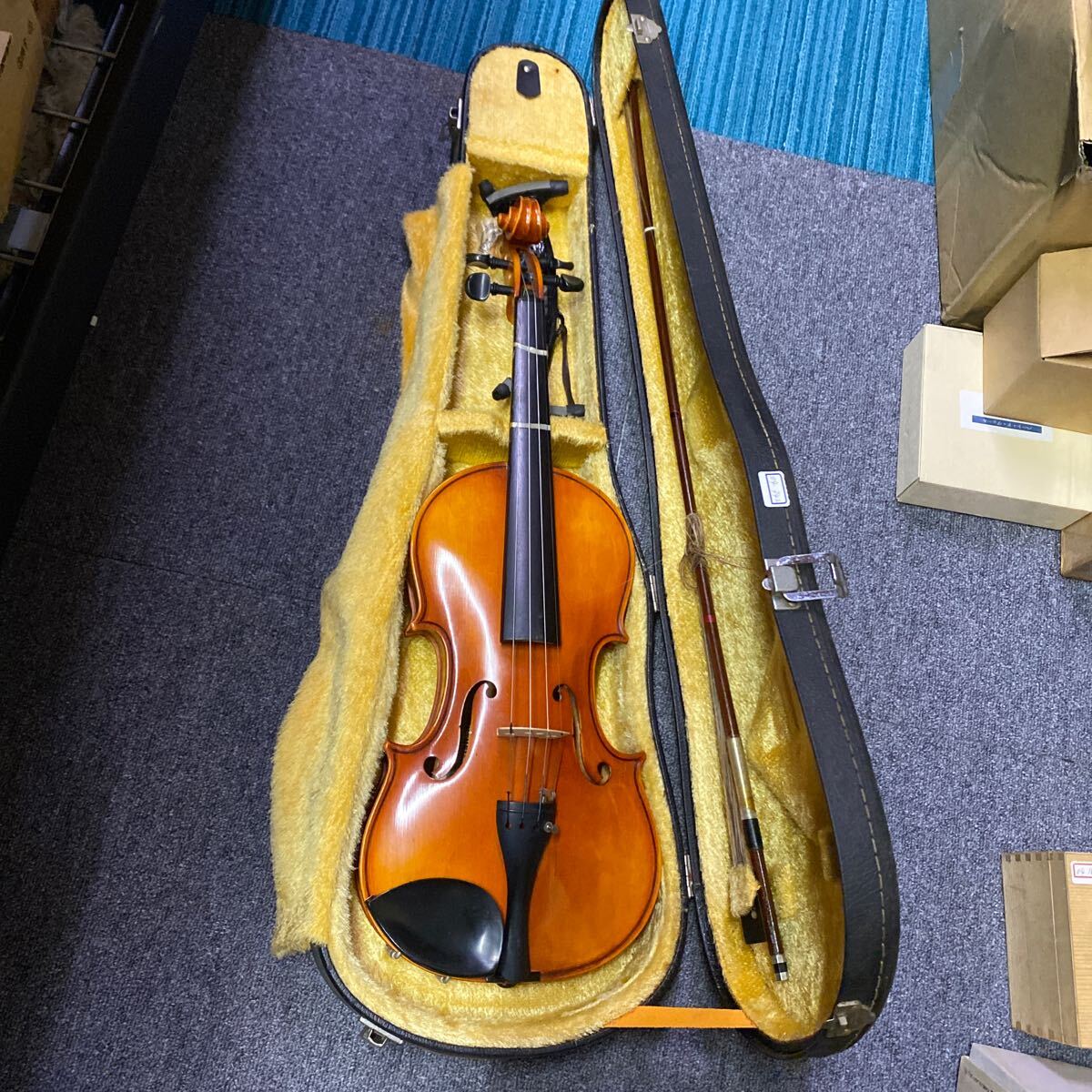 04342 現状品SUZUKI VIOLIN NAGOYA 鈴木バイオリン NO.280 Size 4/4 Anno1976 弓 ケース付の画像1